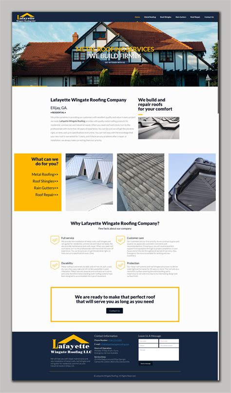 Website design for Roofing company – LibertySky Graphics