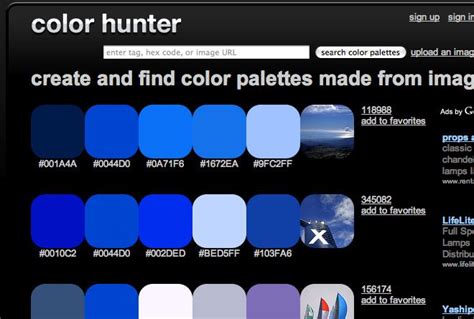 Color Hunter - create and find color palettes made from images | Color palette generator, Find ...