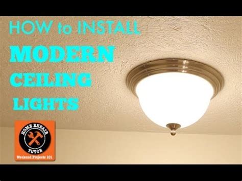 Modern Ceiling Lights (how to install) -- by Home Repair Tutor - YouTube