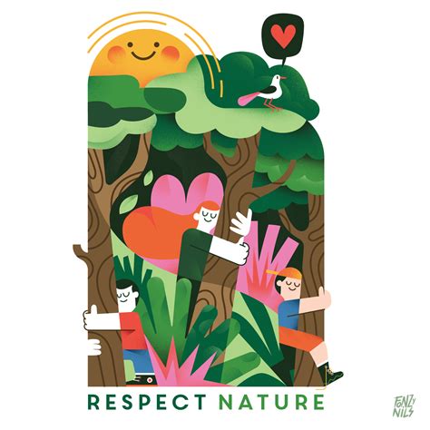 Respect Nature on Behance | Illustration design, Nature illustration, Nature art painting