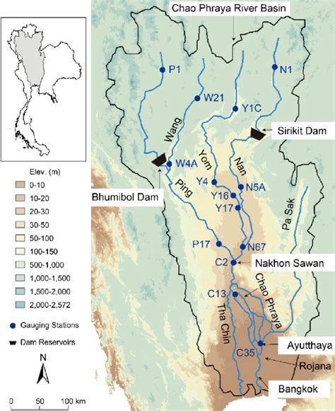 Map of the Chao Phraya River basin. | Download Scientific Diagram