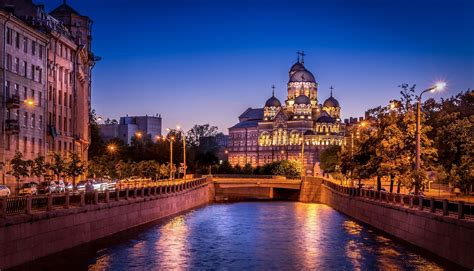 A temple at night in Saint Petersburg - A temple at night in Saint Petersburg | St petersburg ...