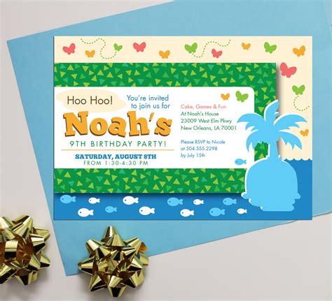 Animal Crossing Birthday Party Invitation Personalized - Etsy