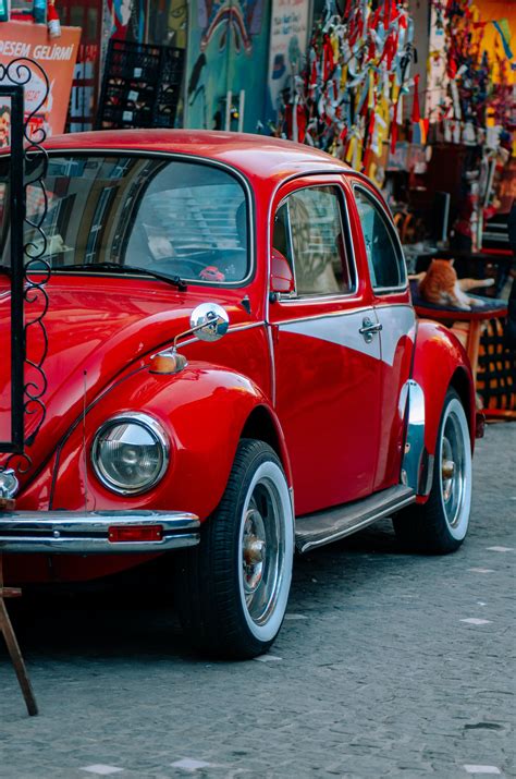 Red Vintage Beetle Car · Free Stock Photo