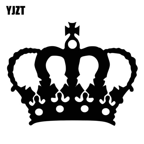 Yjzt 12.7cm*10.1cm Cross Core Personality Crown Vinyl Car Sticker Decal ...