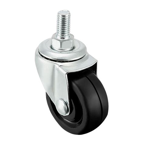 Swivel Casters 1.5 Inch Solid Rubber M8 x 15mm Screw Caster Wheel 8Pcs | Walmart Canada