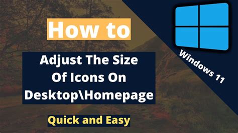 How to change your Icons Size on the Windows Desktop\Homepage (Windows 11) - YouTube