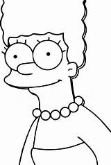 The Simpsons Marge Simpson Coloring Page For Kids Printable  Images sketch template