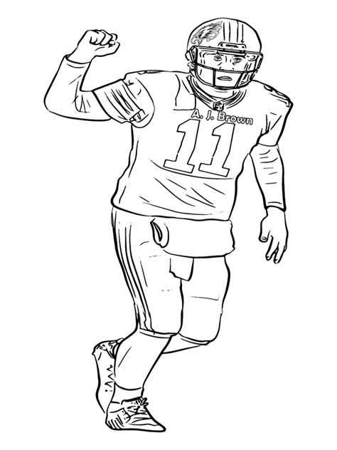 Aj Brown Coloring Page