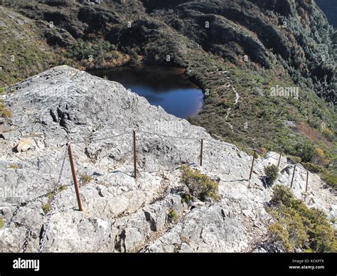 Chain-assisted summit route (Cradle Mountain Summit Bush Walk), with ...