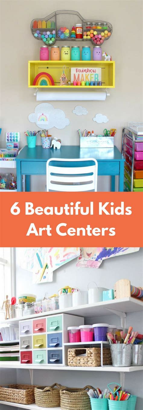 Beautiful Kids Art Centers to Encourage Creativity | Kids art centers, Kid room decor, Kids room art