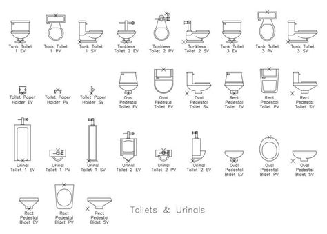 Multiple toilets and urinals elevation blocks cad drawing details dwg ...