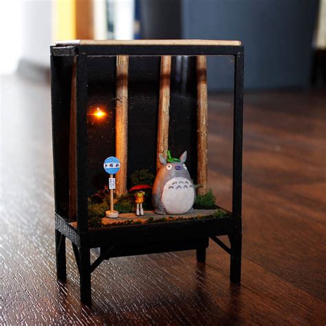 Totoro bus stop scene miniature 2 by denisman on DeviantArt