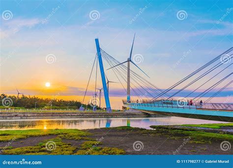 Gaomei Wetlands scenery editorial photography. Image of scenic - 111798277