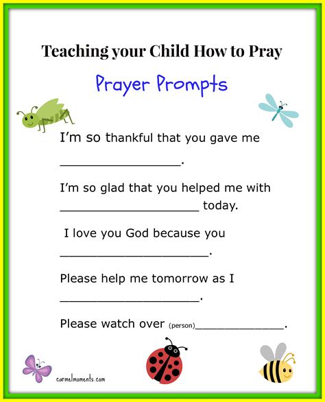 Teaching Your Child How to Pray (Free Printable) | Bible lessons for kids, Bible for kids ...