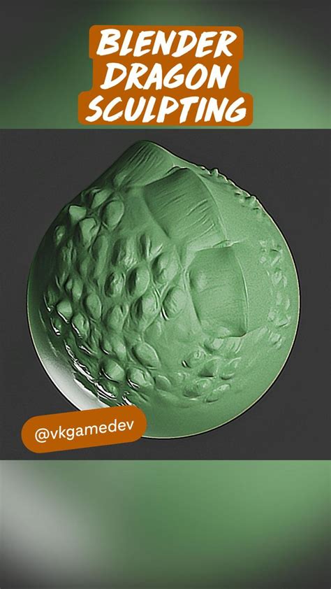 Blender Dragon sculpting brushes. Sculpting creature in Blender #b3d #blender #sculpting ...