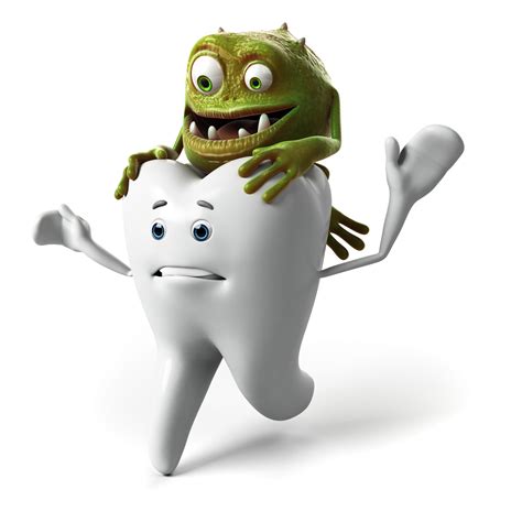 a funny bacteria character and a tooth - Central Dental Associates Blog