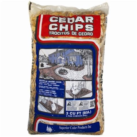 3-cu ft Natural Cedar Cedar Chips in the Bagged Mulch department at ...