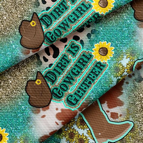 Dirt is Cowgirl Glitter Bullet Textured Fabric AA1494 – Fabric4ever