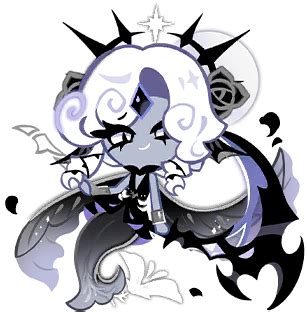 an image of a cartoon character with black and white hair