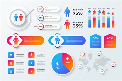 Free Vector | Gradient demographic chart infographic