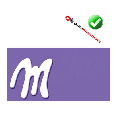 White with Purple M Logo - LogoDix