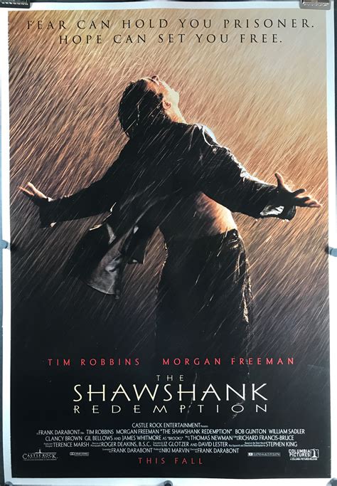 SHAWSHANK REDEMPTION, Original Advance Movie Theater Poster For Sale - Original Vintage Movie ...