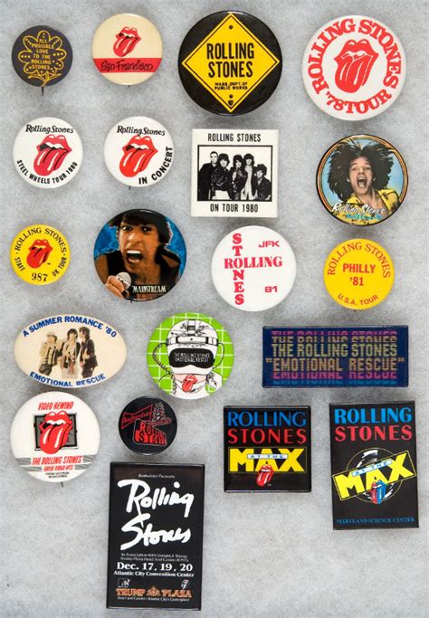 Hake's - "ROLLING STONES" PINBACK BUTTON COLLECTION.