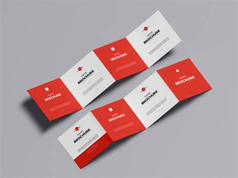 Free Square Four Fold Brochure Mockup - Free Mockup ZoneFree Mockup Zone