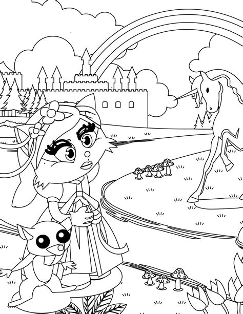 Princess Cat Coloring Pages at GetDrawings | Free download