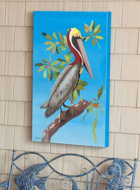 Pelican Outdoor Metal Wall Art | Outdoor metal wall art, Metal wall art ...