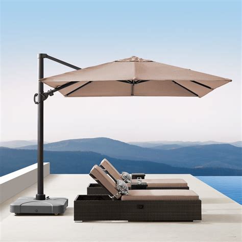 Longshore Tides Corley 10' Square Cantilever Sunbrella Umbrella ...