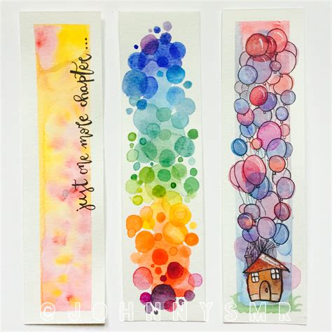 Watercolour bookmarks | Idee acquerello, Idee album foto fai da te, Illustrazione ad acquerello