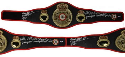 Mike Tyson Signed WBA Full-Size Heavyweight Champion Belt with (5) Inscriptions (PSA COA ...