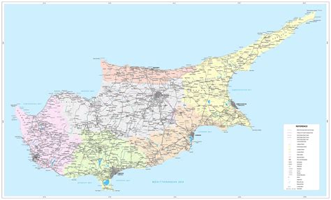 Road Map of Cyprus | Tourist Map of Cyprus | Maps of Districts in Cyprus