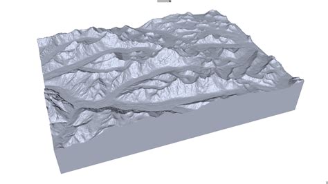 Mamostong Kangri India Terrain 3D Model by 3dstudio