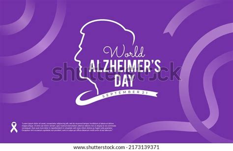 Silhouette Man Alzheimers World Alzheimers Day Stock Vector (Royalty ...