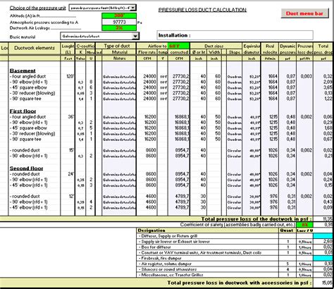 Hvac Duct: Basic Hvac Duct Sizing Chart