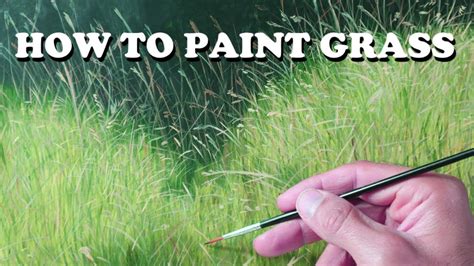 How to paint realistic grass - painting grass tutorial - YouTube