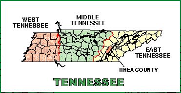 Map Location of Rhea County | Rhea County, TNGenWeb