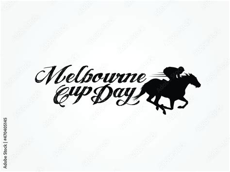 Melbourne Cup Day typography logo, Vector illustration. The Melbourne ...