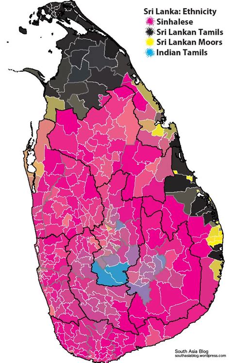 Ethnicity map of Sri Lanka : r/MapPorn