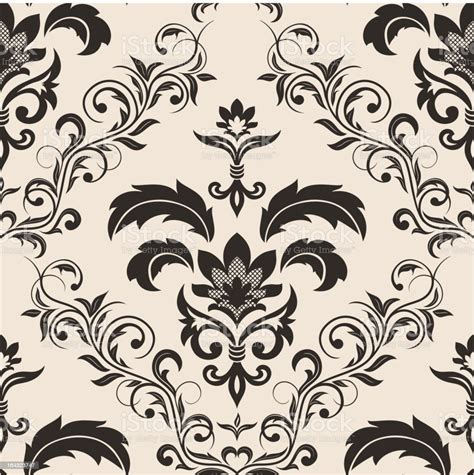 Seamless Gothic Floral Wallpaper Stock Illustration - Download Image Now - Art And Craft, Art ...