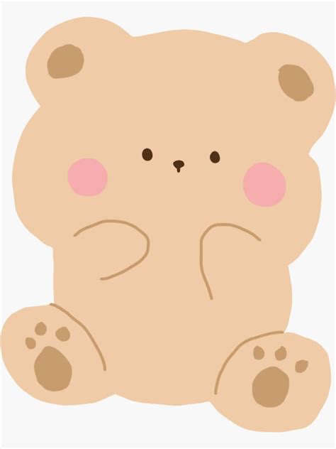 Korean Bear Stickers Png Image Cute Cartoon Korean Bear Sticker Cute | The Best Porn Website