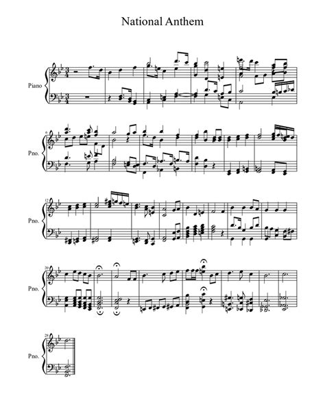 National Anthem Sheet music for Piano (Solo) | Musescore.com