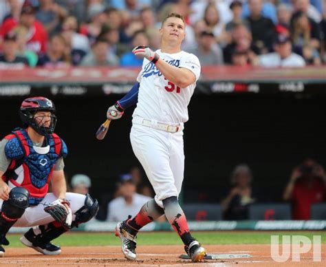 Photo: Dodgers' Joc Pederson during the MLB All-Star Home Run Derby in Cleveland, Ohio ...