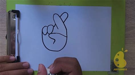 How to Draw Finger Crossed Emoji - YouTube