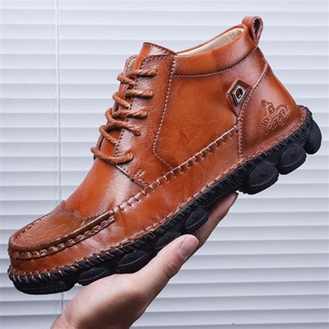 Mens Casual Combat Oxford Boots Motorcycle Chukka Ankle Dress Boots | Wish