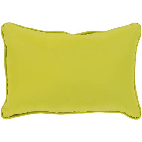 Miguel Lime Solid Indoor/ Outdoor Throw Pillow (13" x 19") - Bed Bath & Beyond - 23144045
