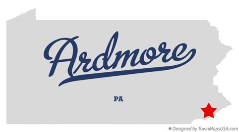 Map of Ardmore, PA, Pennsylvania